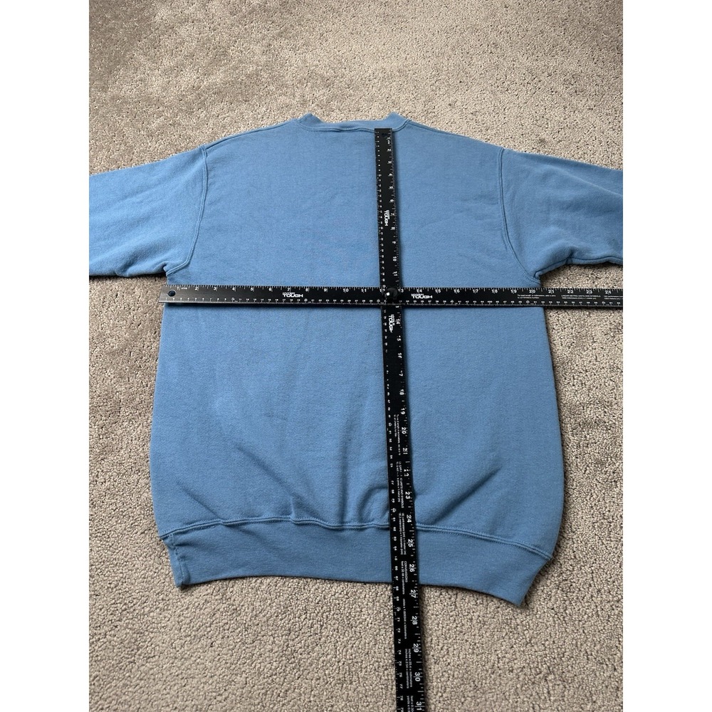 Vintage Mens Sweatshirt 90s Diamond Dust Feather Graphic, Made In USA, Size L - Picture 6 of 7